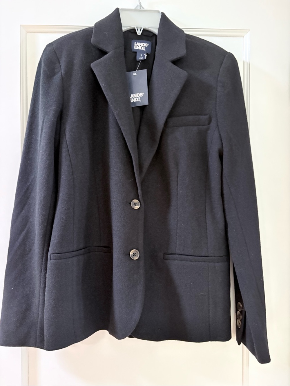 Lands' End Women's Black Tailored Blazer